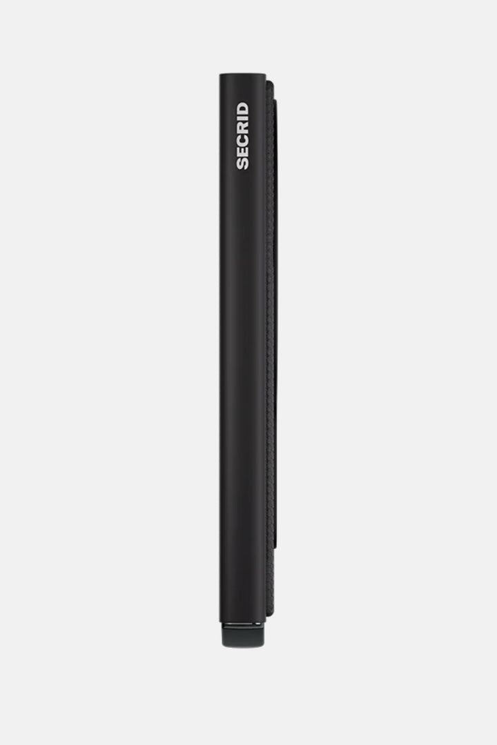 Black slim cardprotector with embossed SECRID branding strip