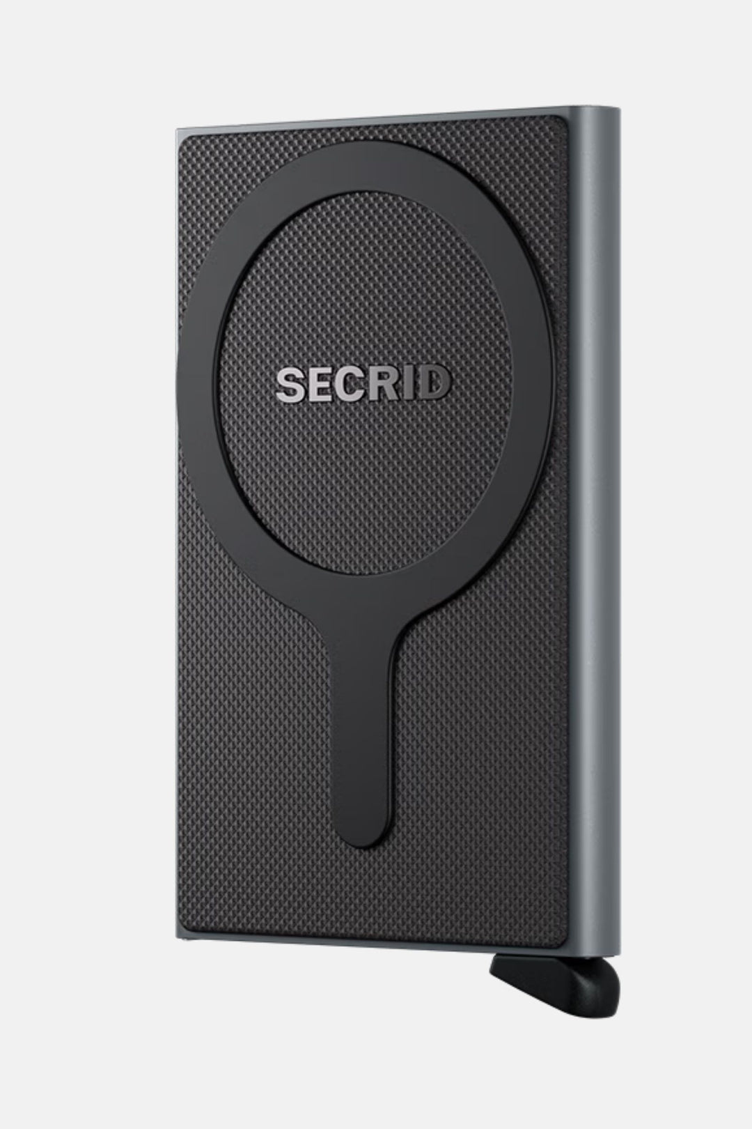 Secrid titanium MagSafe card protector front, textured dark gray with SECRID logo