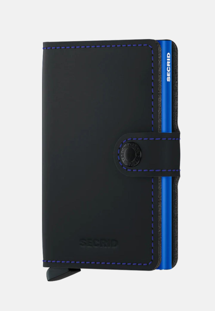 Secrid Miniwallet | Matte Black & Blue