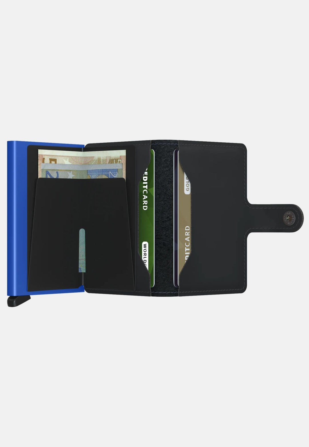 Secrid Miniwallet | Matte Black & Blue