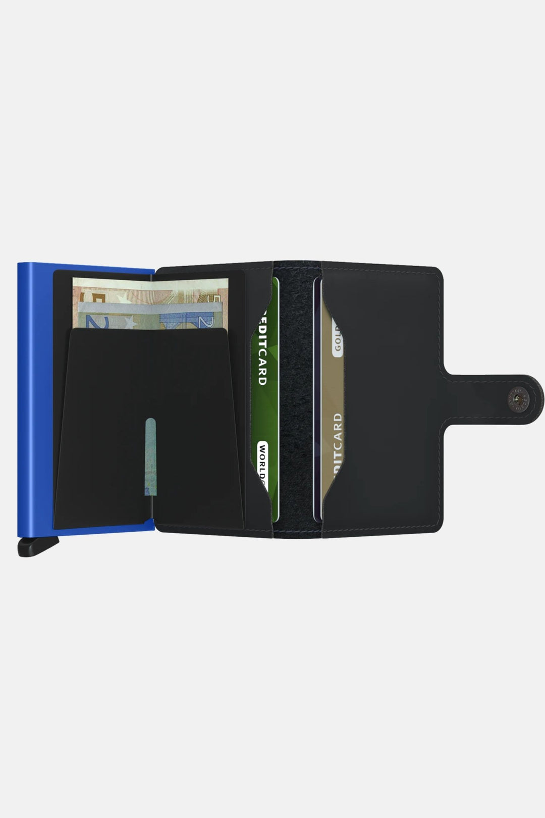 Secrid Miniwallet | Matte Black & Blue