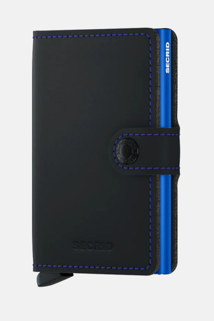 Secrid Miniwallet | Matte Black & Blue