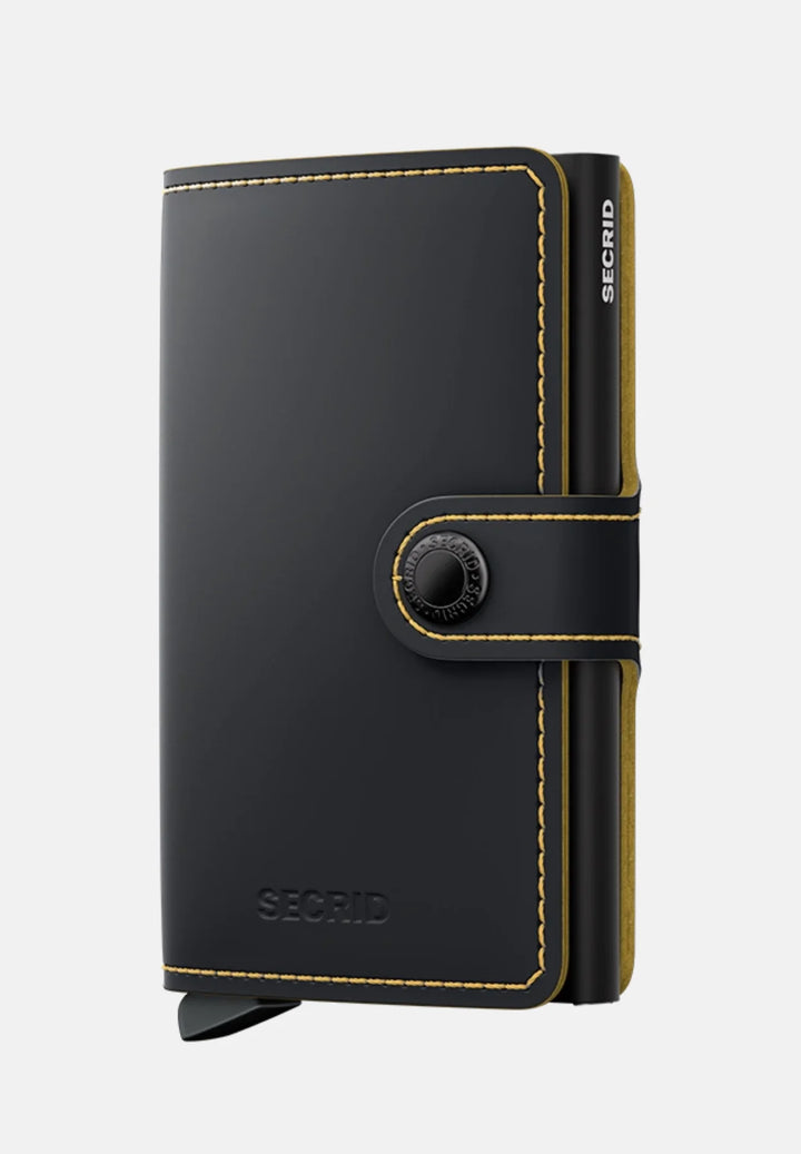 Secrid Miniwallet | Matte Black & Ochre