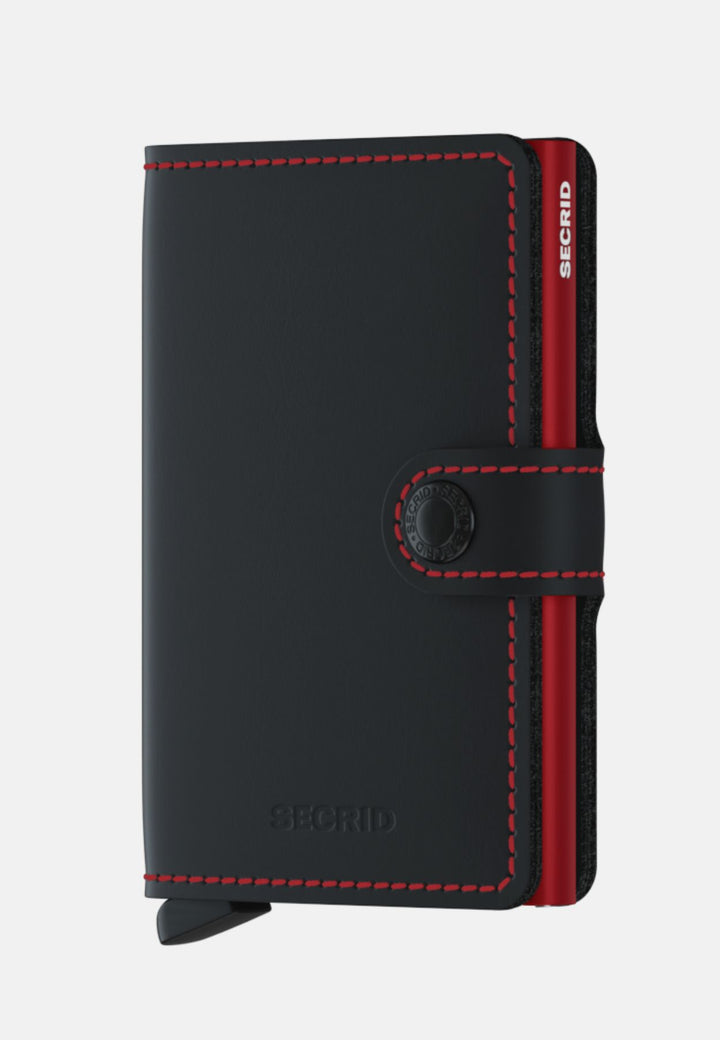 Secrid Miniwallet | Matte Black & Red