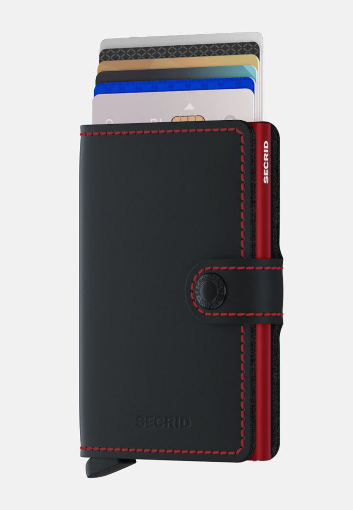 Secrid Miniwallet | Matte Black & Red