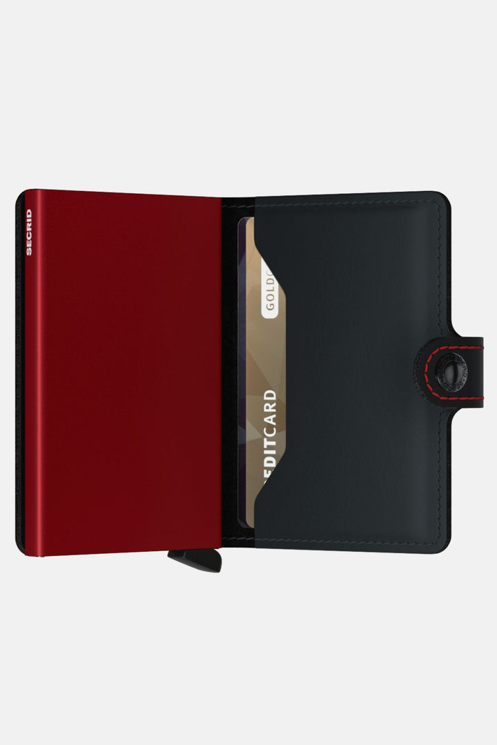 Secrid Miniwallet | Matte Black & Red