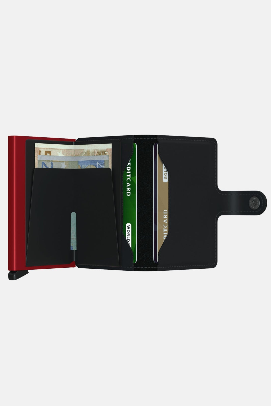 Secrid Miniwallet | Matte Black & Red