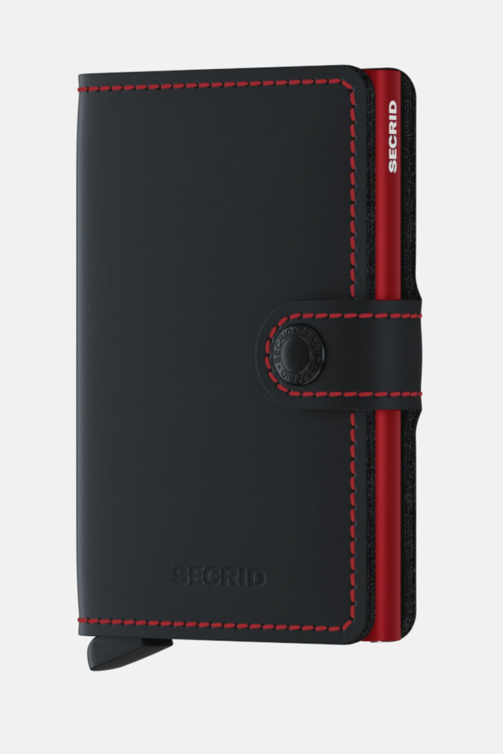 Secrid Miniwallet | Matte Black & Red