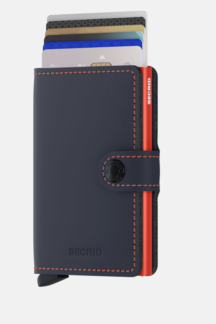 Secrid Miniwallet | Matte Night Blue & Orange