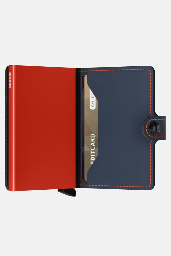 Secrid Miniwallet | Matte Night Blue & Orange
