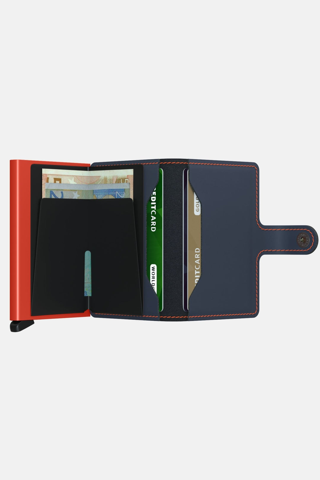 Secrid Miniwallet | Matte Night Blue & Orange