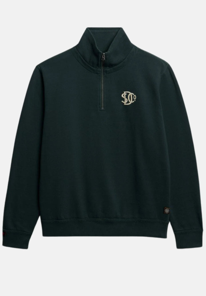Superdry Athletic SD Co Half Zip Sweatshirt | Eagle Green