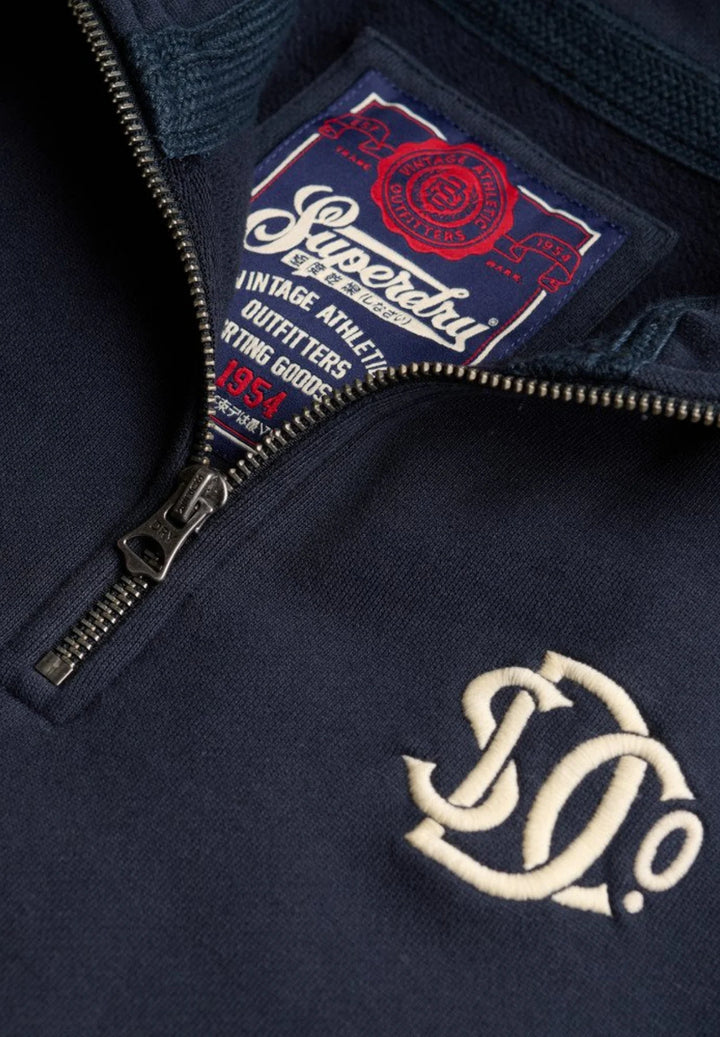 Superdry Athletic SD Co Half Zip Sweatshirt | Eclipse Navy