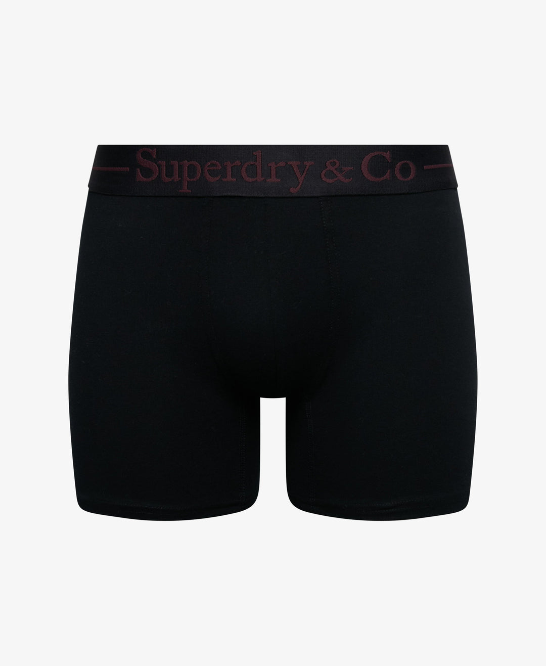 Black boxer briefs with logo waistband and short leg