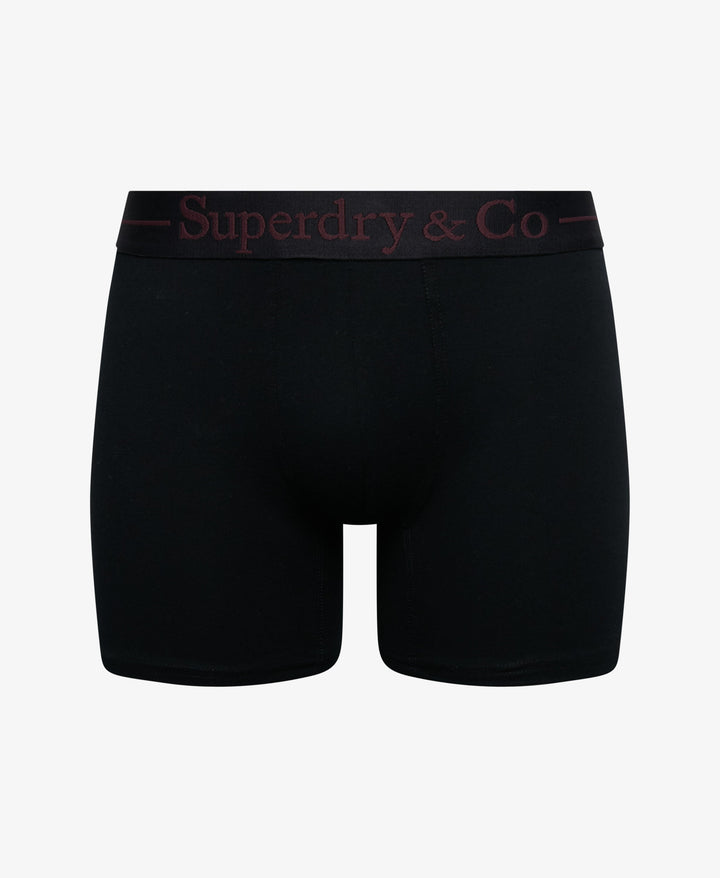Black boxer briefs with logo waistband and short leg