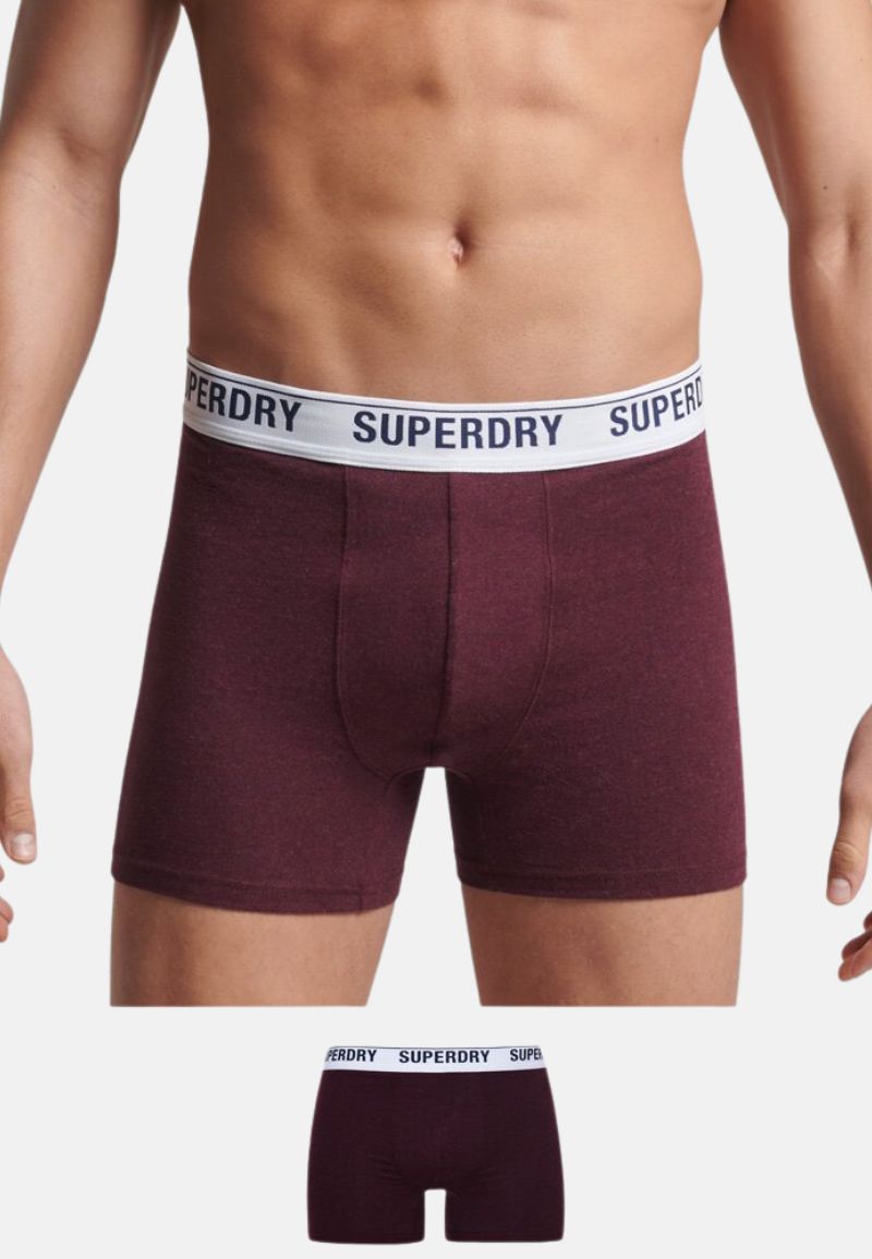 Superdry Boxer | Single Pack | Deep Burgundy