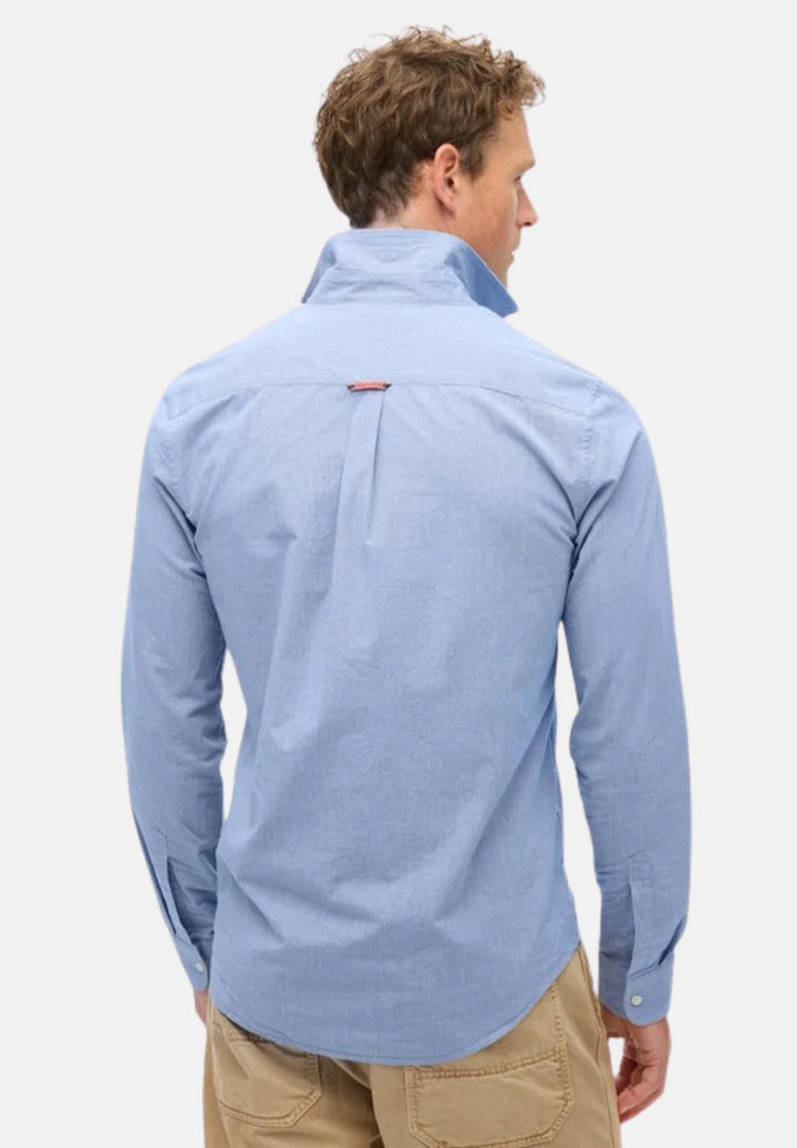 Superdry Causal Long-Sleeved Shirt  | Colony Blue