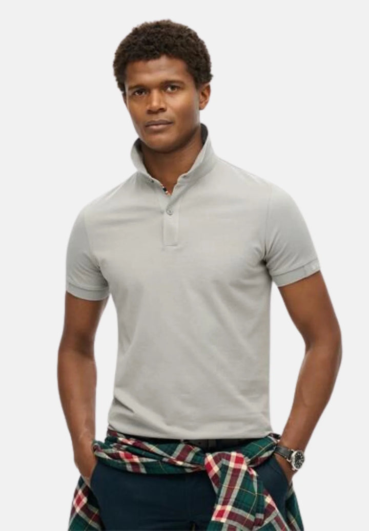 Superdry City Pique Polo Shirt | Dove Grey