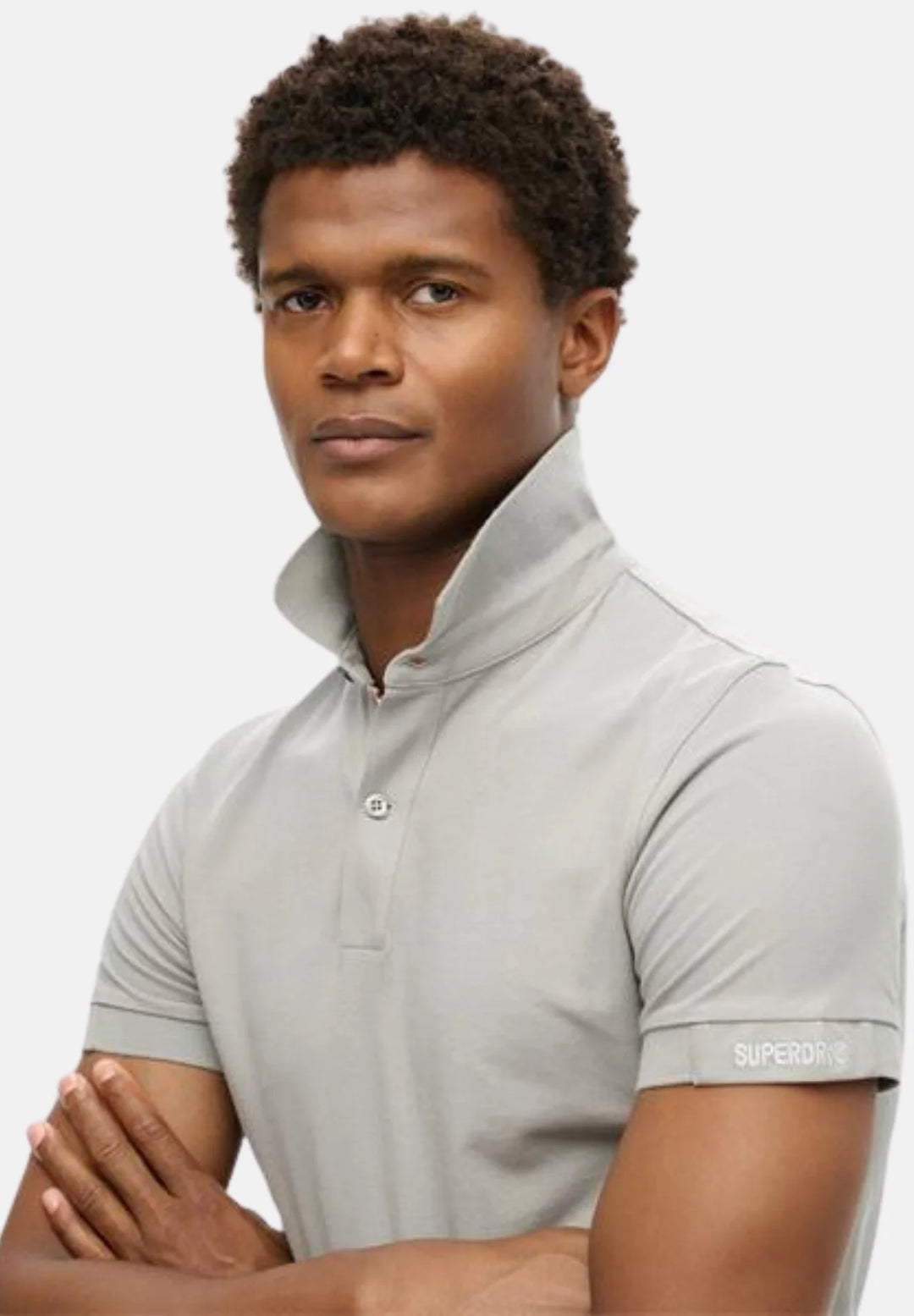 Superdry City Pique Polo Shirt | Dove Grey