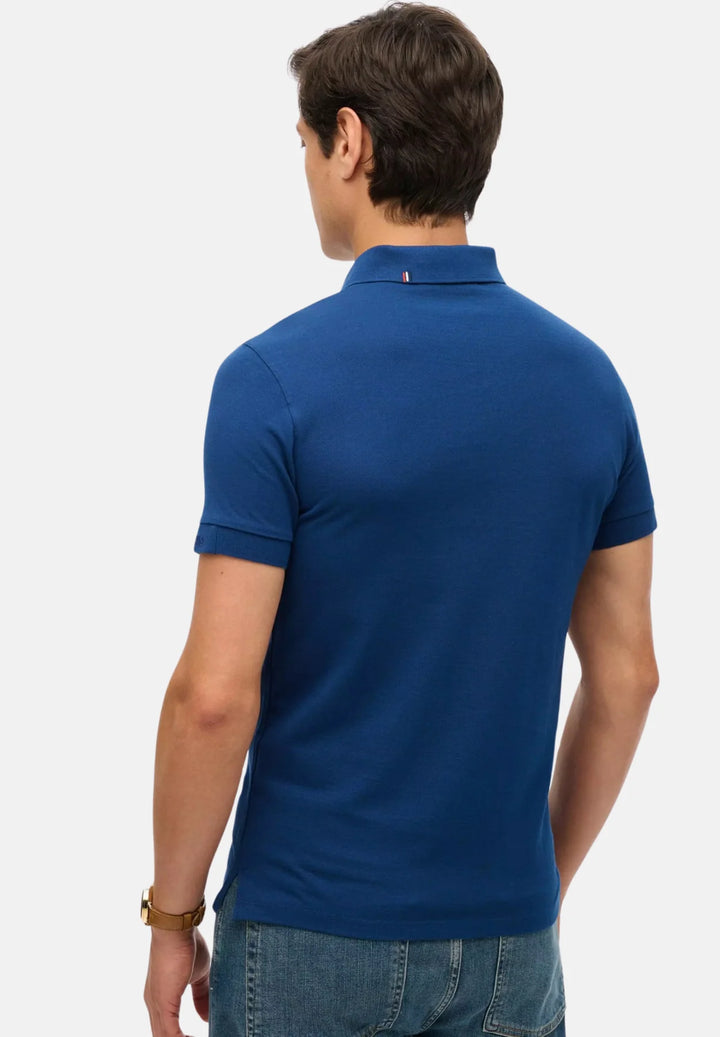 Superdry City Pique Polo Shirt | Pilot Mid Blue