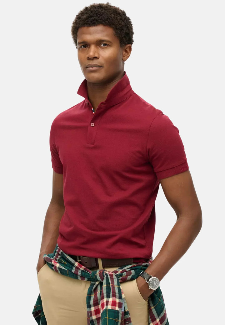 Superdry City Pique Polo Shirt | Stanton Red