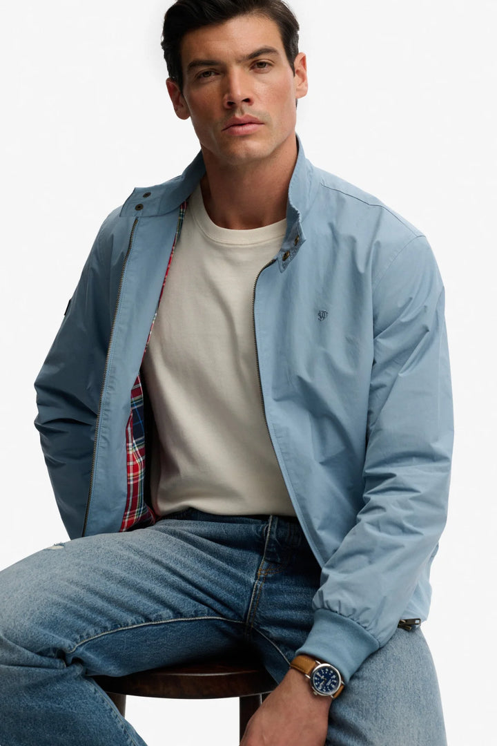Superdry Classic Harrington Jacket | China Blue
