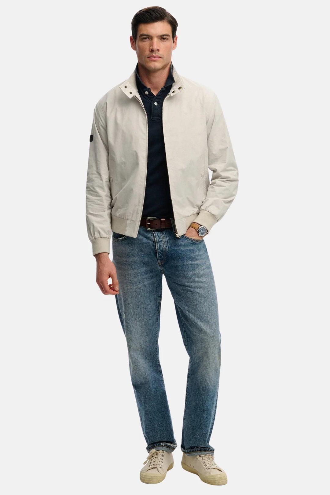Superdry Classic Harrington Jacket | Rainy Day Grey