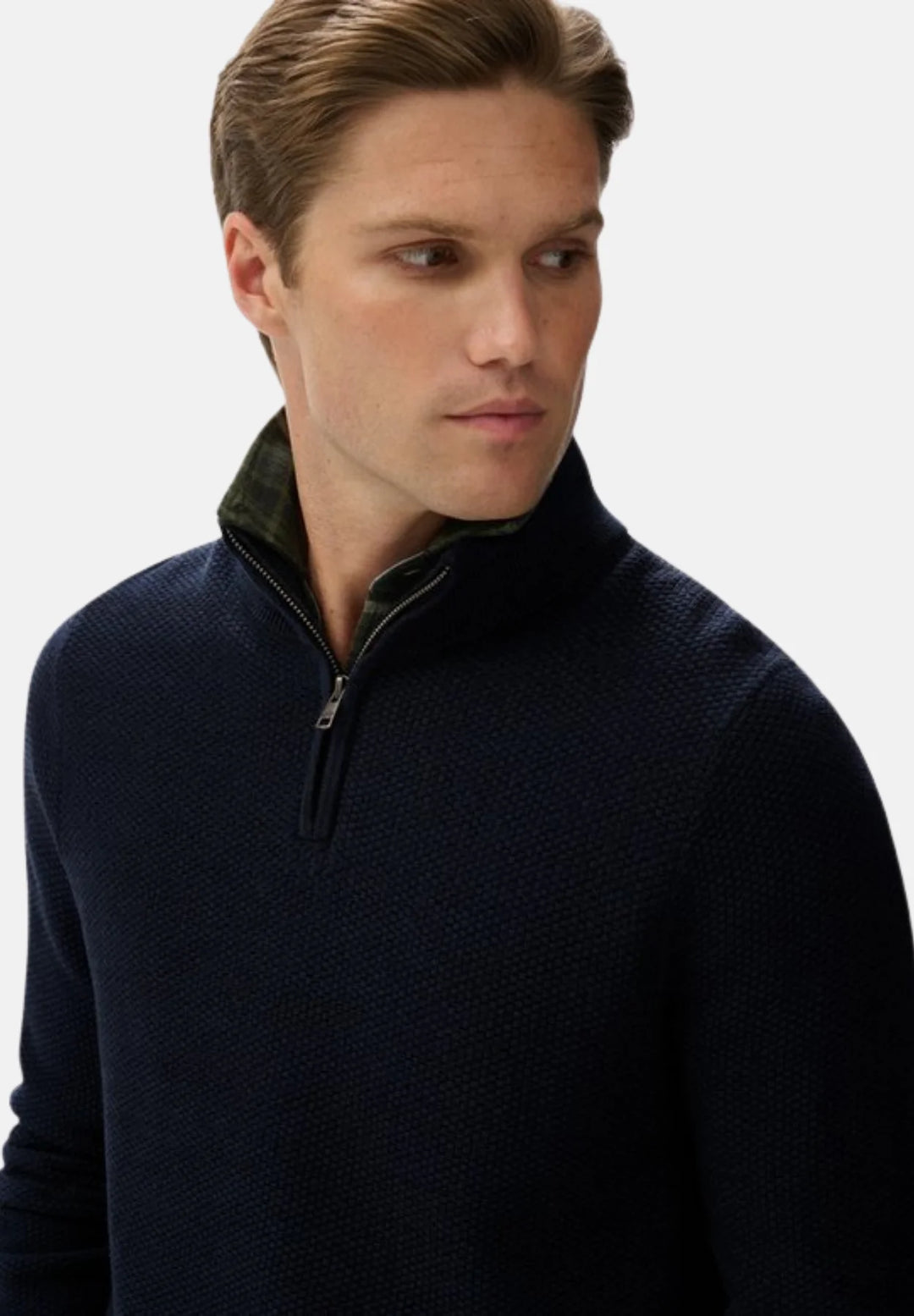 Superdry Cotton Texture Half-Zip Jumper | Eclipse Navy Twist