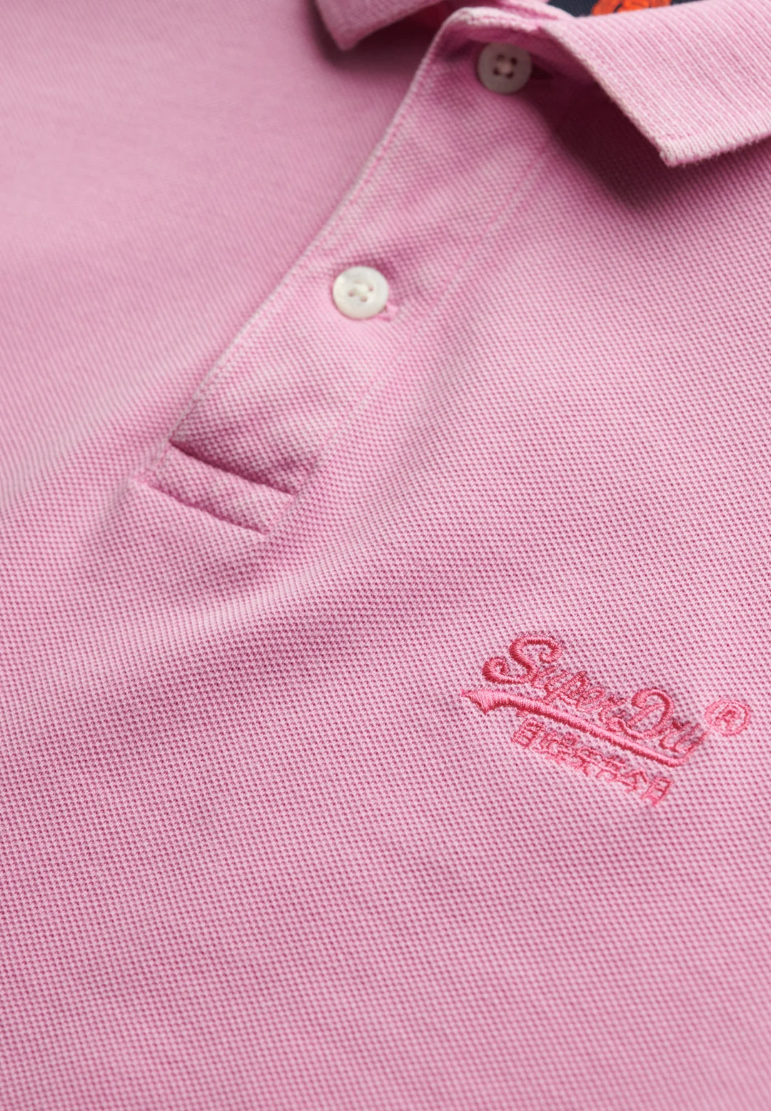 Superdry Destroyed Polo Shirt | Fuchsia Pink