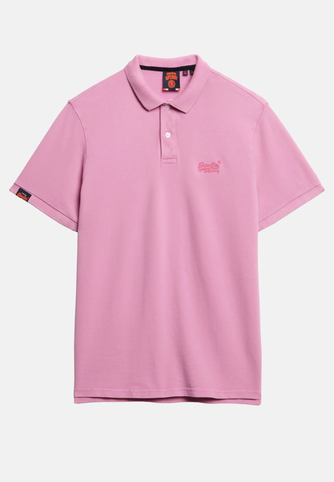 Superdry Destroyed Polo Shirt | Fuchsia Pink
