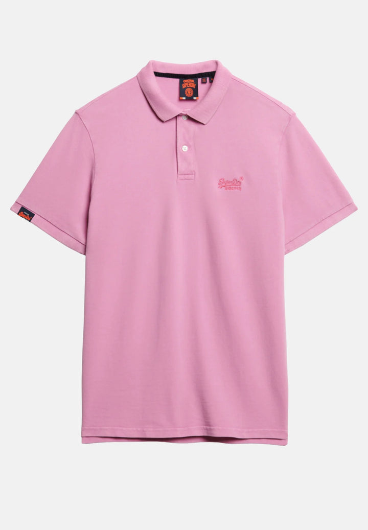 Superdry Destroyed Polo Shirt | Fuchsia Pink