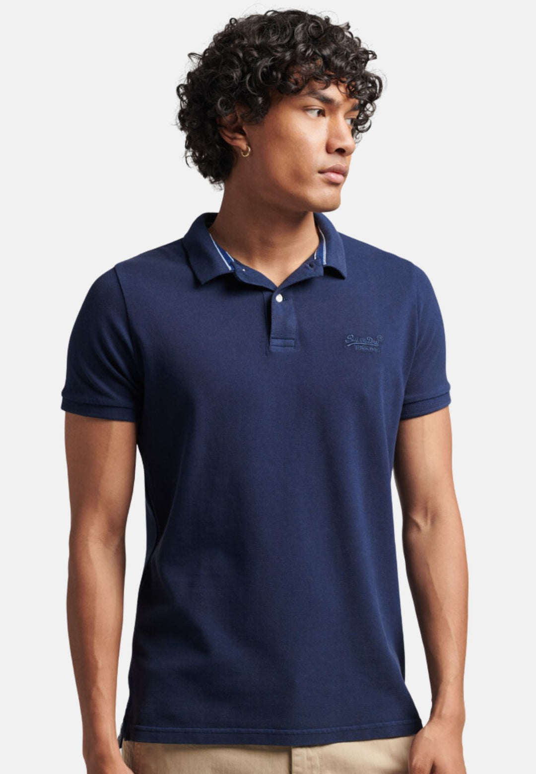 Superdry Destroyed Polo Shirt | Nautical Blue