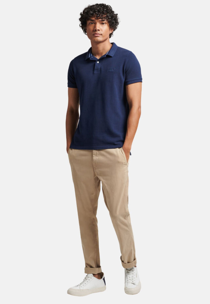 Superdry Destroyed Polo Shirt | Nautical Blue