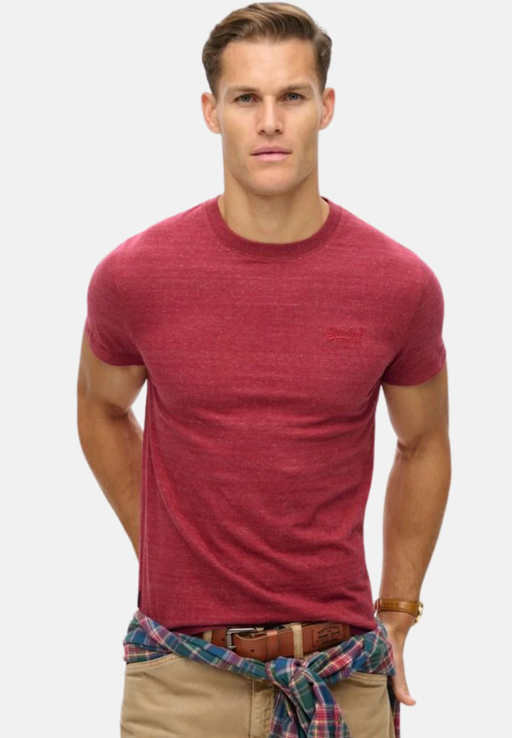 Superdry Essential Logo T-Shirt | Berry Red Marl