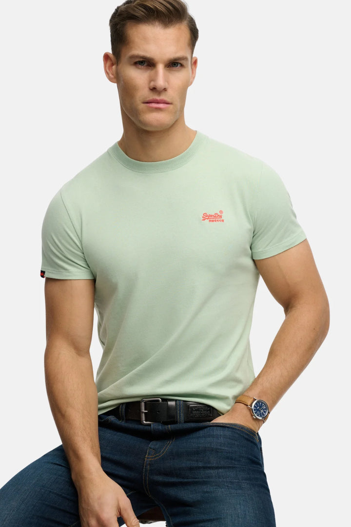 Superdry Essential Logo T-Shirt | Cameo Green/Red