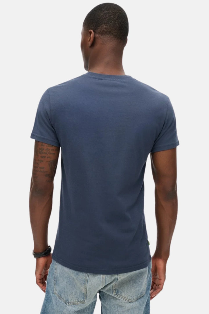 Superdry Essential Logo T-Shirt | Classic Navy/Fluro Lime