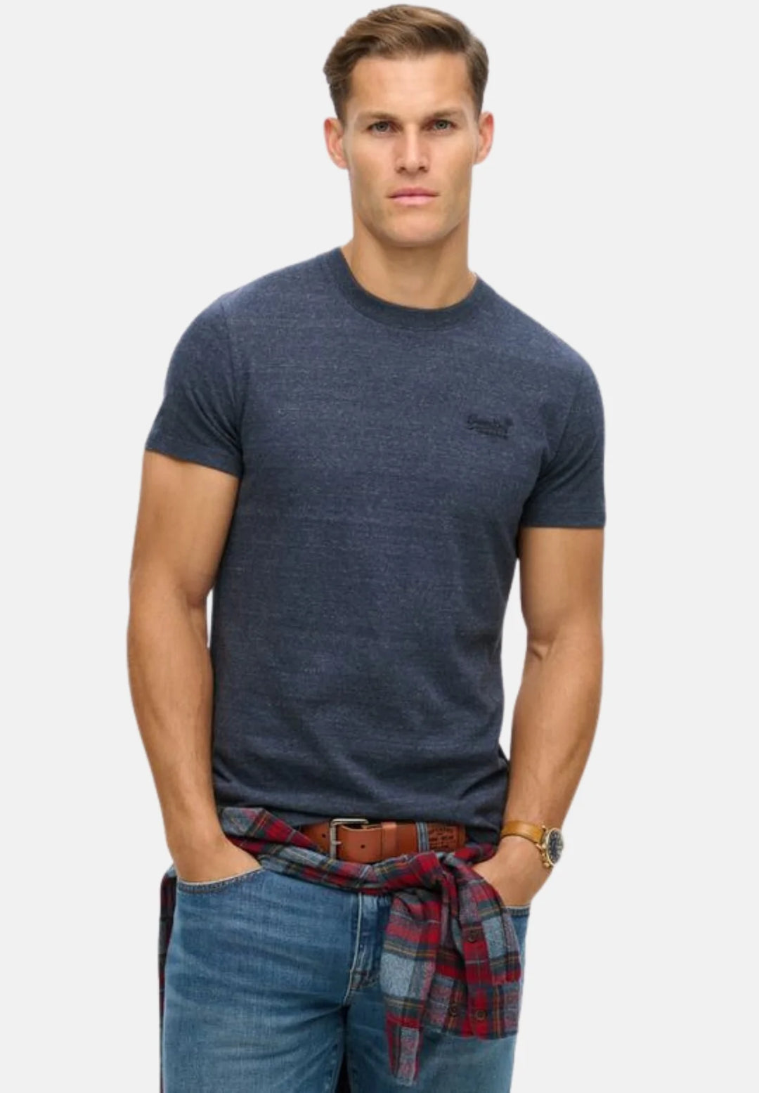 Superdry Essential Logo T-Shirt | Dark Indigo Blue Marl