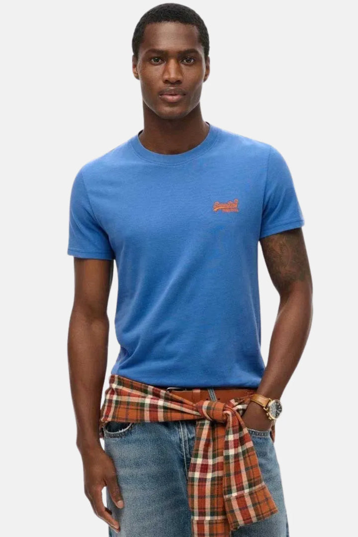 Superdry Essential Logo T-Shirt | Monaco Blue/Red