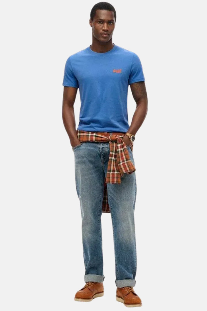 Superdry Essential Logo T-Shirt | Monaco Blue/Red