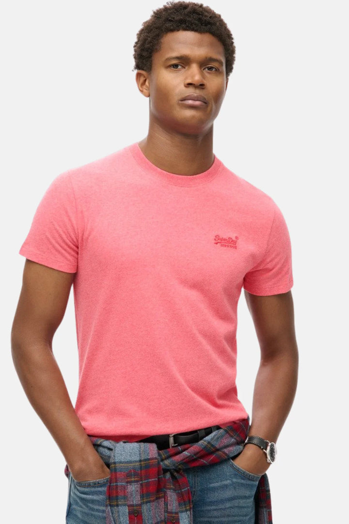 Superdry Essential Logo T-Shirt | Punch Pink Marl