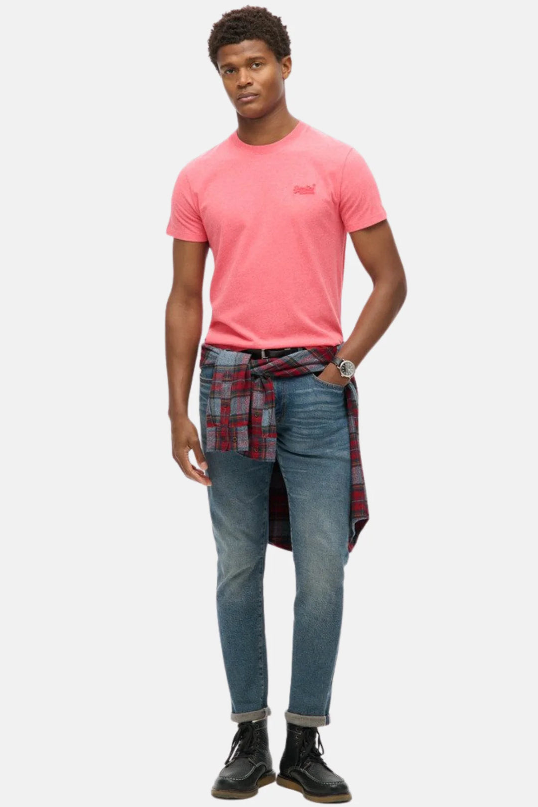 Superdry Essential Logo T-Shirt | Punch Pink Marl
