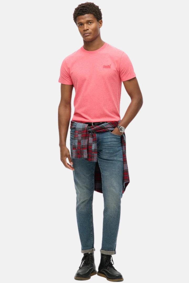 Superdry Essential Logo T-Shirt | Punch Pink Marl