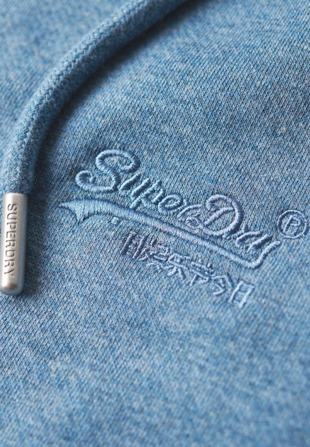 Superdry Essential Logo Zip Hoodie | Bluestone Blue Marl