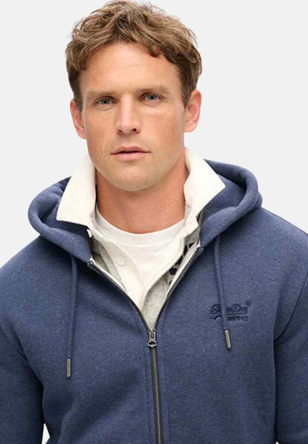 Superdry mens full zip logo hoodie new arrivals
