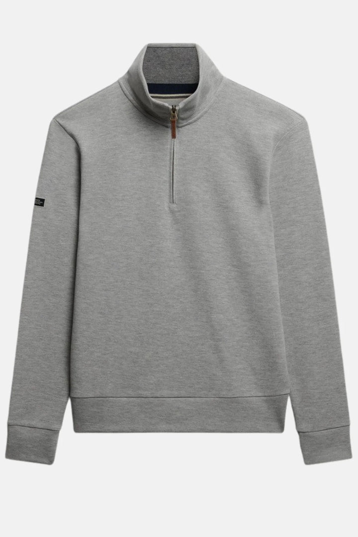 Superdry Essential Pique half-zip Top | Dark Vintage Grey Marl
