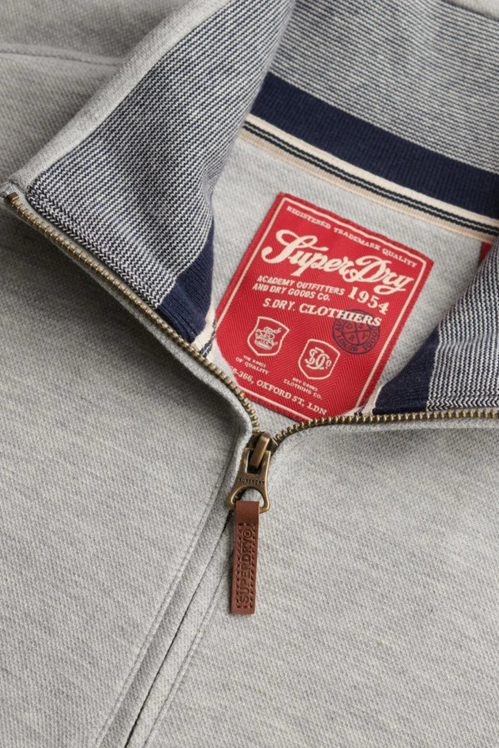 Superdry Essential Pique half-zip Top | Dark Vintage Grey Marl