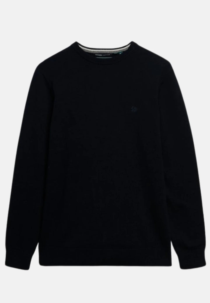 Superdry Essentials Cotton Crew Jumper | Eclipse Navy Marl