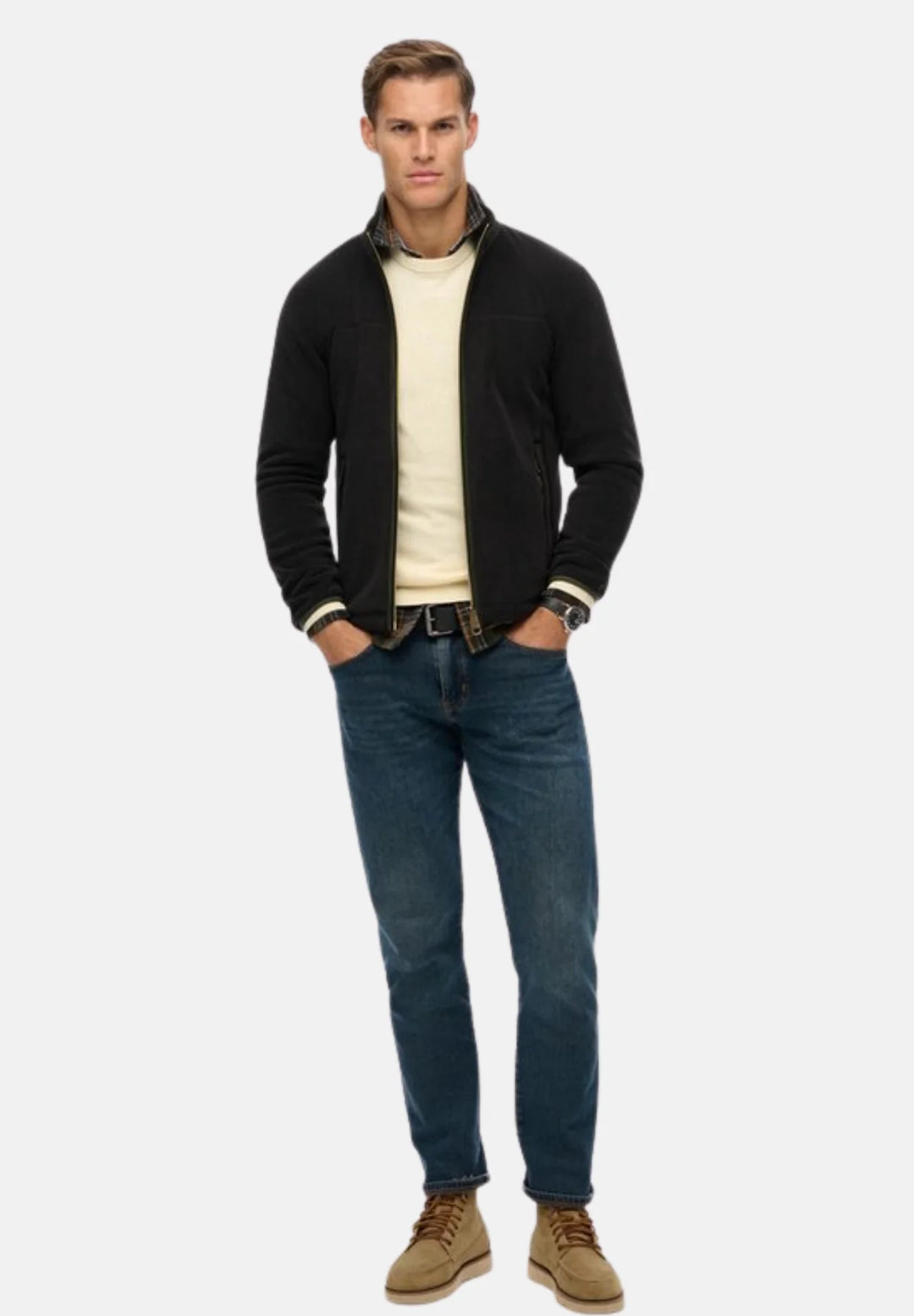 Superdry Estate Full Zip Fleece | Black