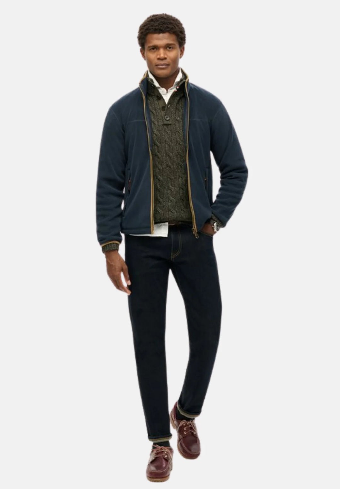 Superdry Estate Full Zip Fleece | Eclipse Navy