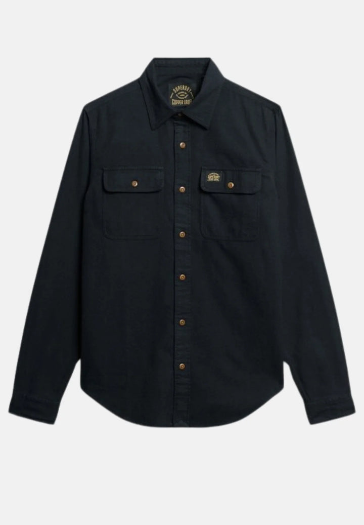 Superdry Flannel Workwear Overshirt | Jet Black